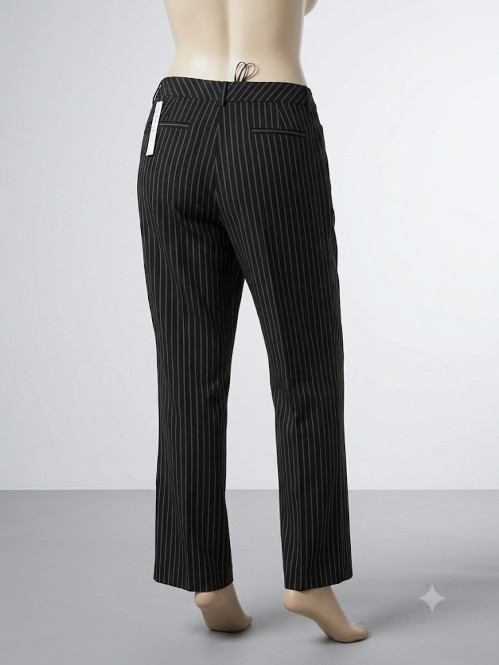 NWT Tahari Arthur S. Levine Black Pinstripe Trousers Dress Pants 20W - Picture 3 of 15